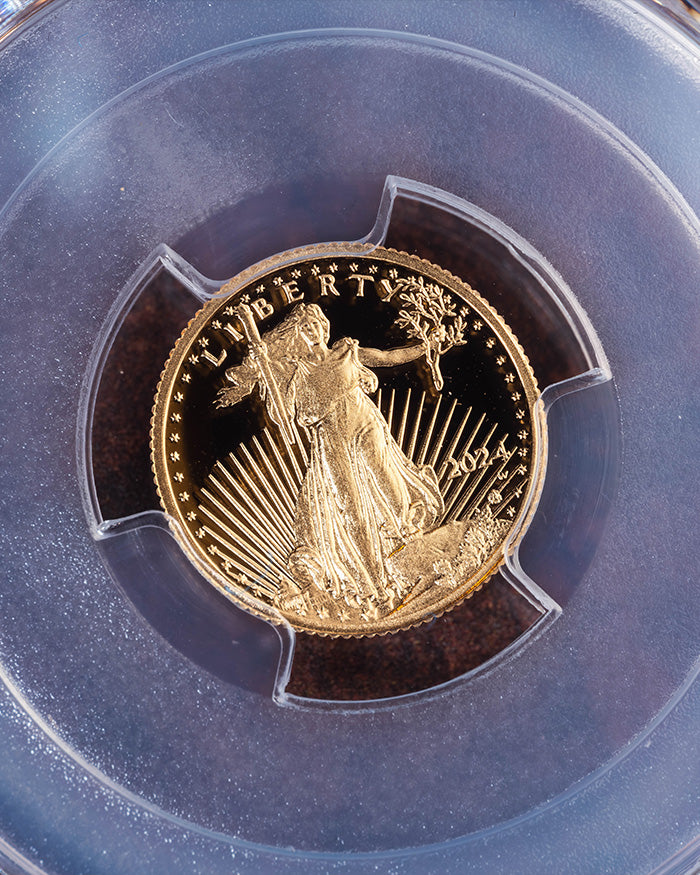 2024 W $5 Gold Eagle | Advance Releases PCGS PR70 Ultra Cameo | Stephanie Sabin Autographed