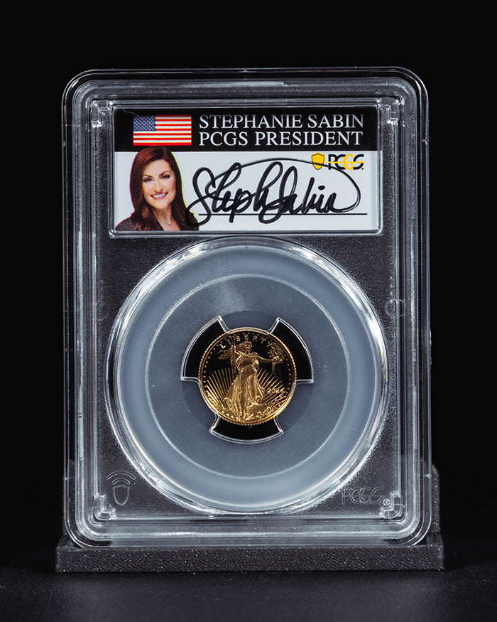 2024 W $5 Gold Eagle | Advance Releases PCGS PR70 Ultra Cameo | Stephanie Sabin Autographed