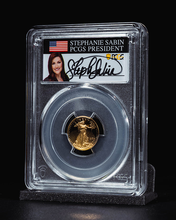 2024 W $5 Gold Eagle | Advance Releases PCGS PR70 Ultra Cameo | Stephanie Sabin Autographed