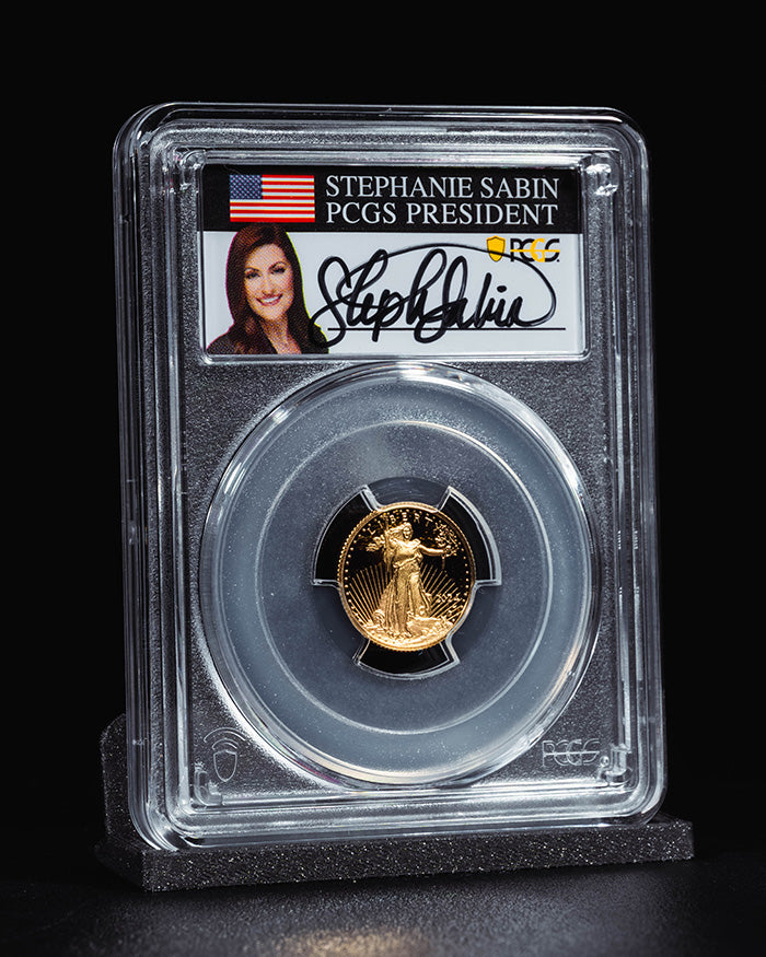 2024 W $5 Gold Eagle | Advance Releases PCGS PR70 Ultra Cameo | Stephanie Sabin Autographed