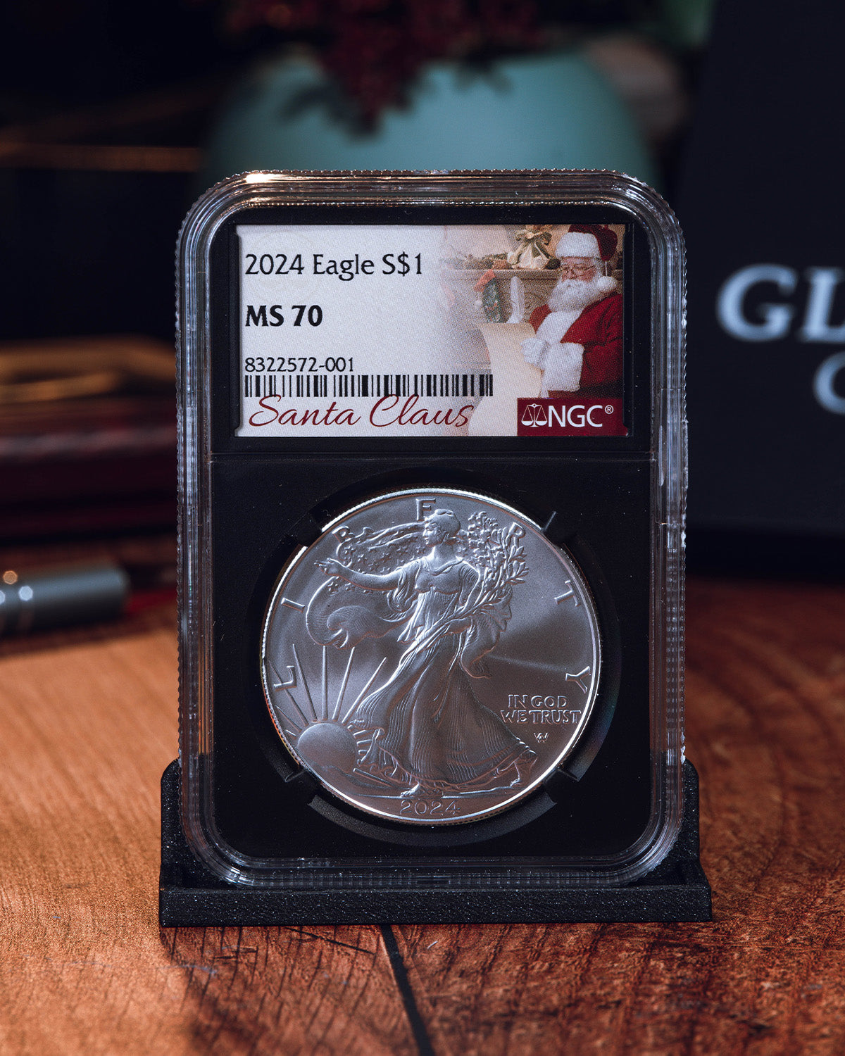 2024 $1 Silver Eagle "Santa Label" | NGC MS70