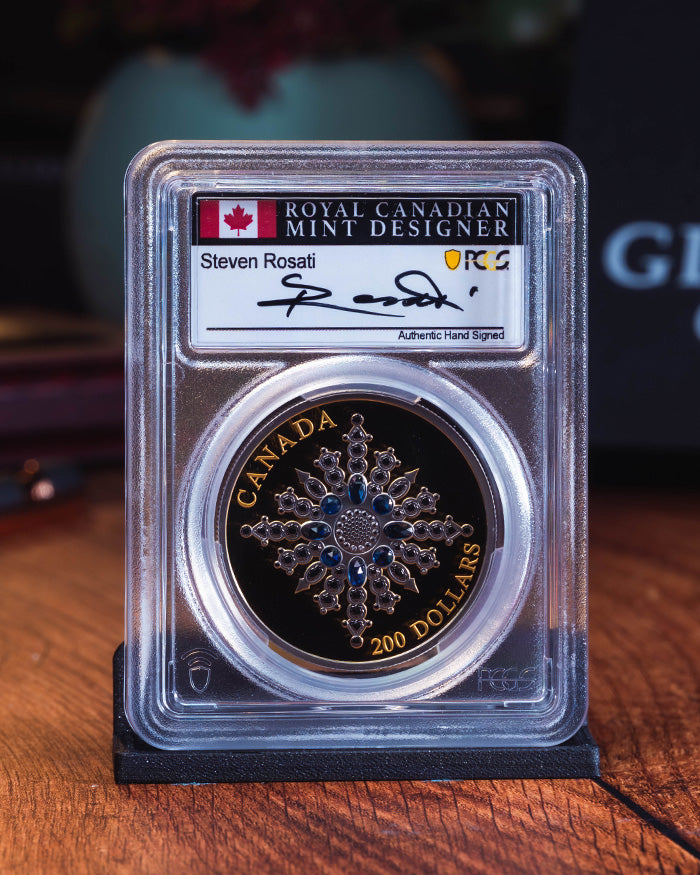 2024 $200 Canada Gold Sapphire Jubilee | First Day of Issue PCGS PR70 Deep Cameo | Steven Rosati Autographed