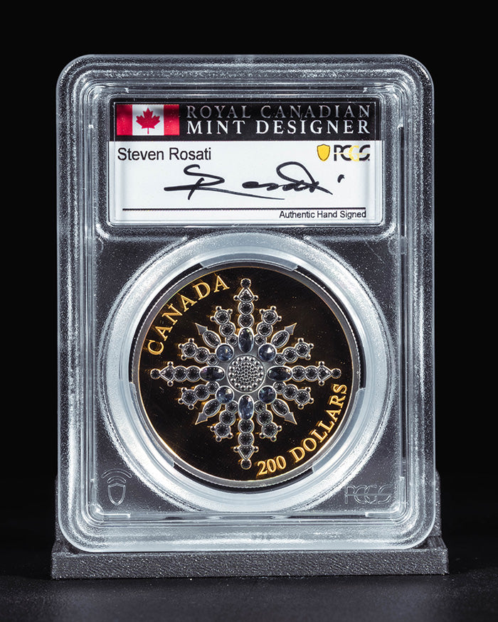 2024 $200 Canada Gold Sapphire Jubilee | First Day of Issue PCGS PR70 Deep Cameo | Steven Rosati Autographed