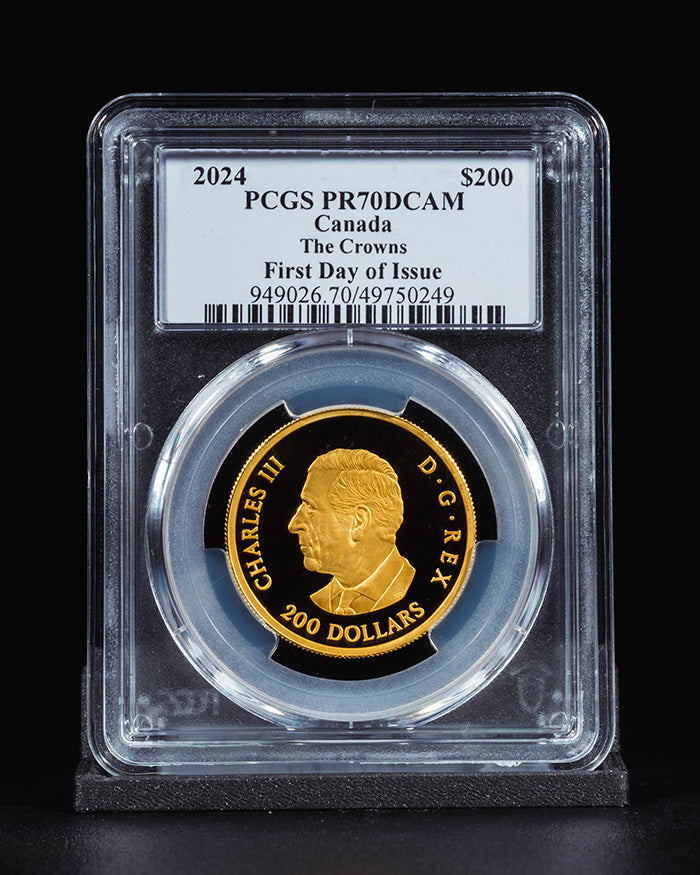 2024 $200 Canada The Crowns | First Day of Issue PCGS PR70 Deep Cameo | Steven Rosati Autographed