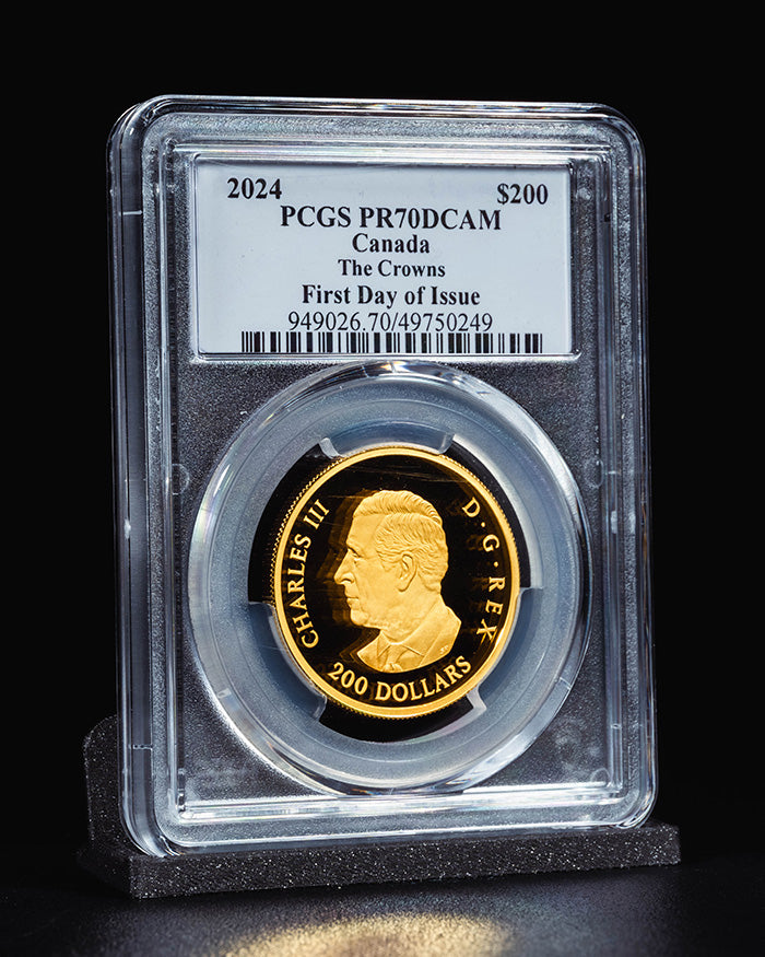 2024 $200 Canada The Crowns | First Day of Issue PCGS PR70 Deep Cameo | Steven Rosati Autographed