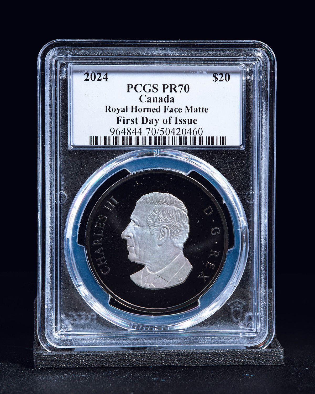 2024 $20 Canada Royal Horned Face Matte | First Day of Issue PCGS PR70 | Steven Rosati Autographed