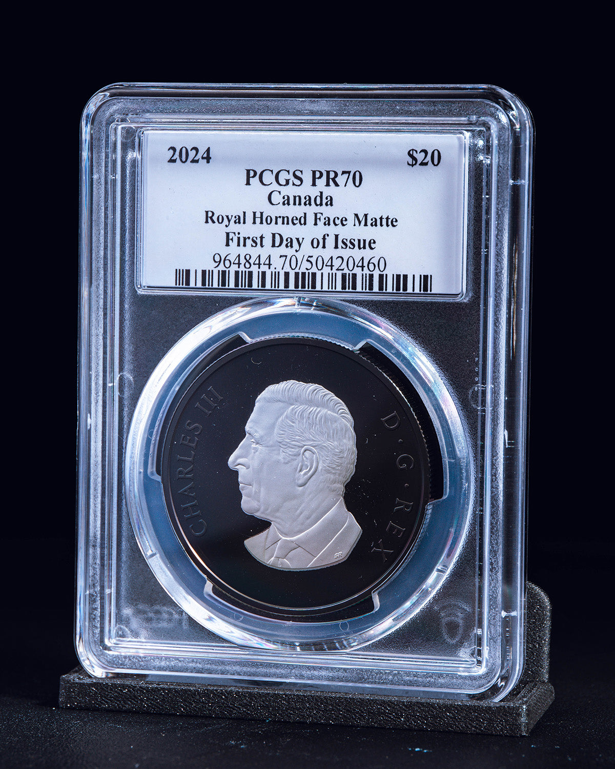 2024 $20 Canada Royal Horned Face Matte | First Day of Issue PCGS PR70 | Steven Rosati Autographed