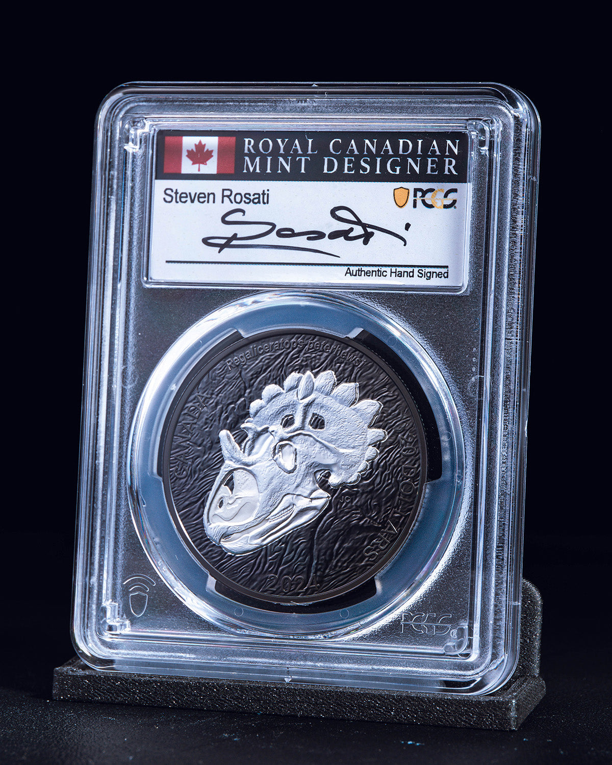 2024 $20 Canada Royal Horned Face Matte | First Day of Issue PCGS PR70 | Steven Rosati Autographed