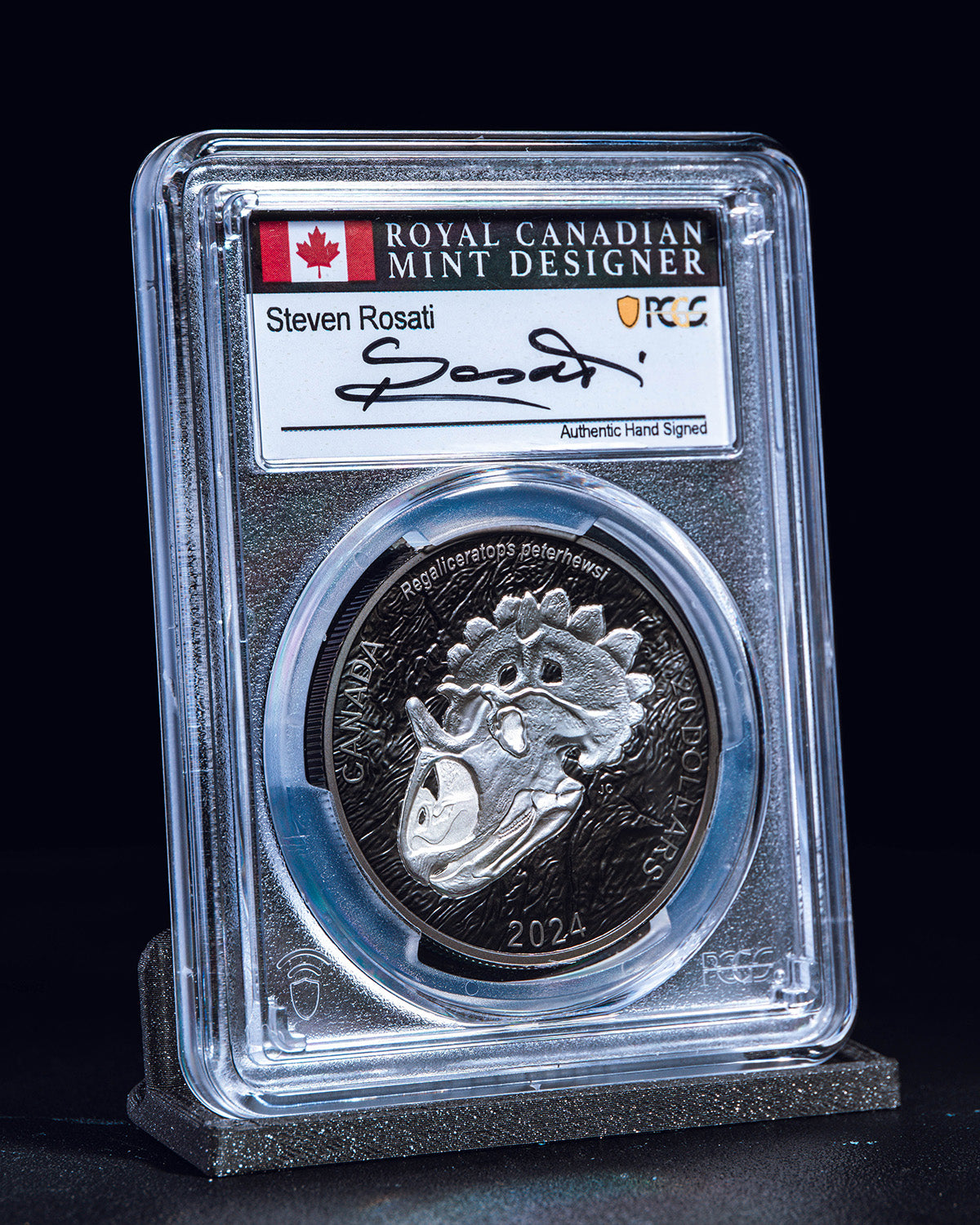 2024 $20 Canada Royal Horned Face Matte | First Day of Issue PCGS PR70 | Steven Rosati Autographed