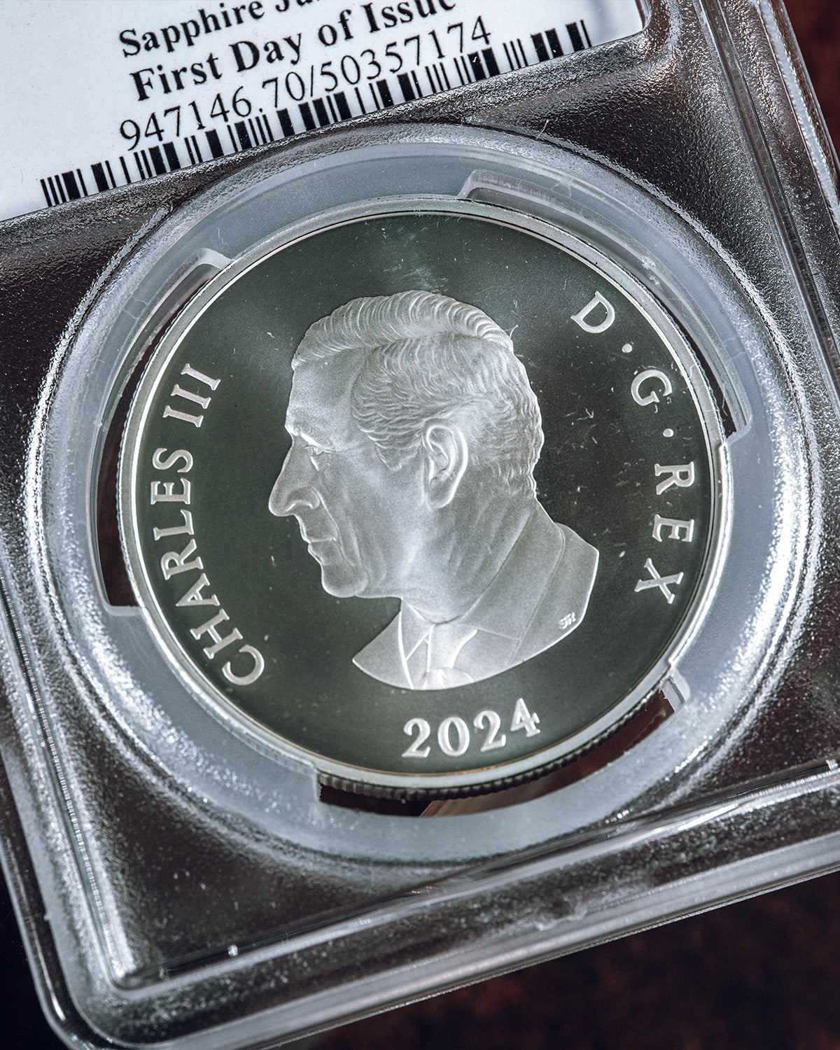 2024 $20 Canada Sapphire Jubilee Ag | First Day of Issue PCGS PR70 Deep Cameo | Steven Rosati Autographed