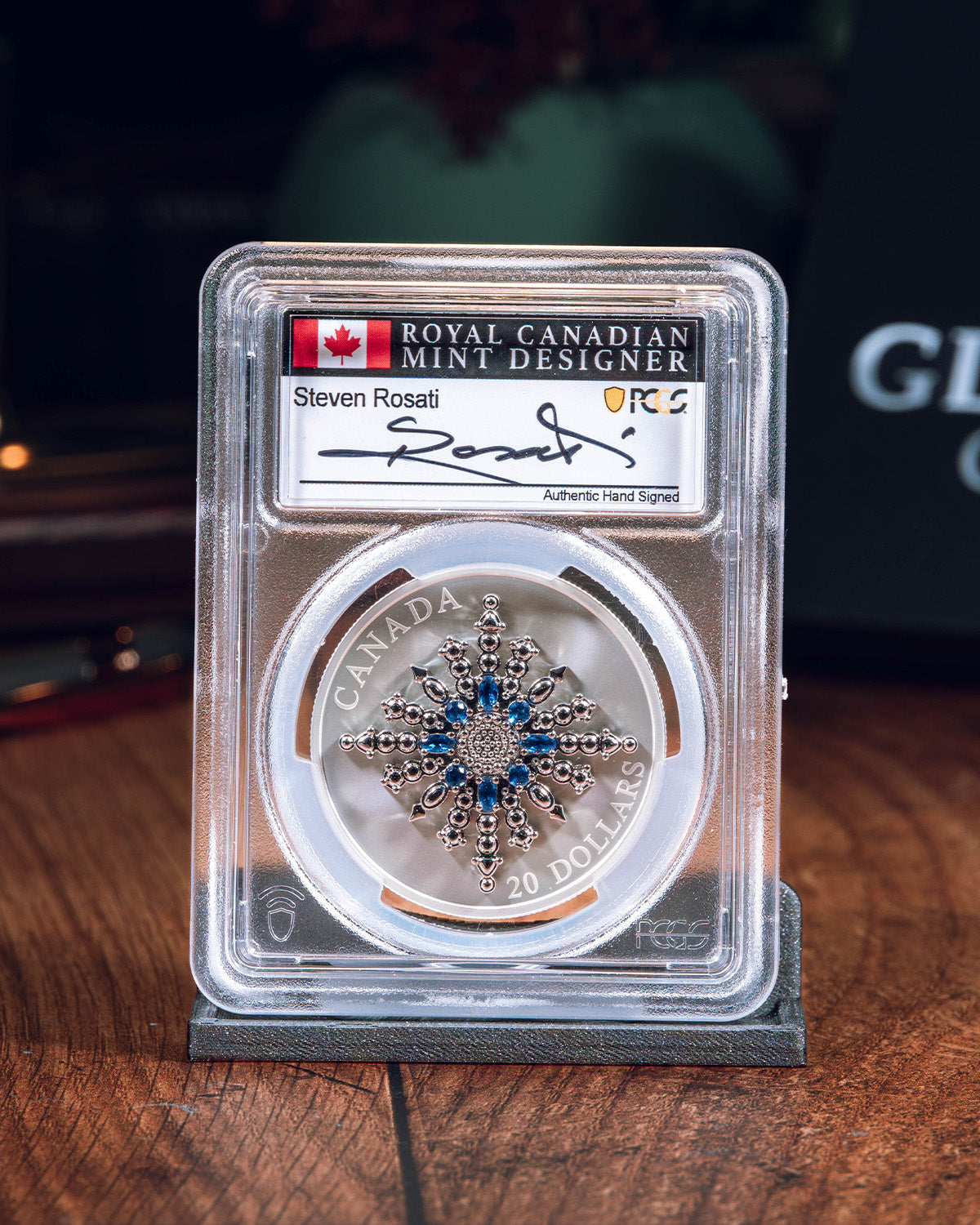 2024 $20 Canada Sapphire Jubilee Ag | First Day of Issue PCGS PR70 Deep Cameo | Steven Rosati Autographed