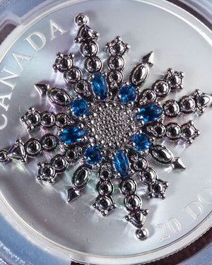 2024 $20 Canada Silver Sapphire Jubilee | First Day of Issue PCGS PR70 Deep Cameo | Steven Rosati Autographed