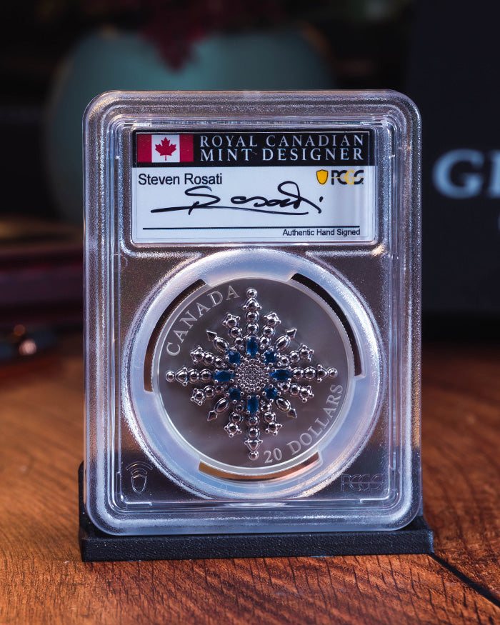 2024 $20 Canada Silver Sapphire Jubilee | First Day of Issue PCGS PR70 Deep Cameo | Steven Rosati Autographed