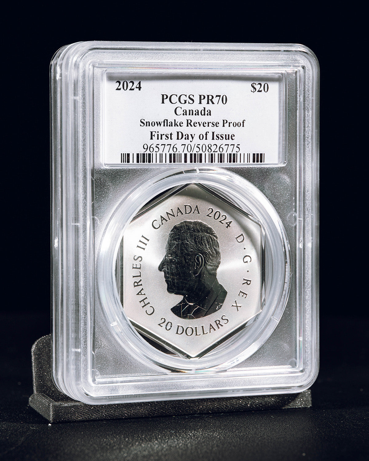 2024 $20 Canada Snowflake Reverse Proof | First Day of Issue PCGS PR70 | Steven Rosati Autographed