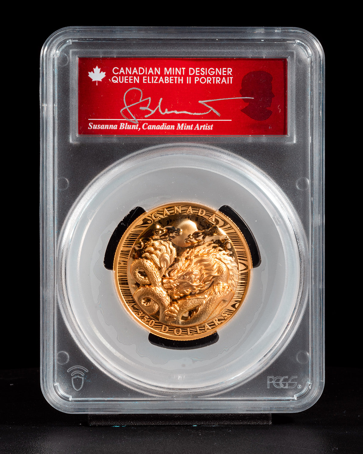 2024 $350 Canada Year of the Dragon | First Day of Issue PCGS PR70 Deep Cameo | Susanna Blunt Autographed