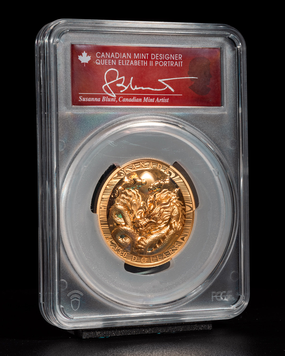 2024 $350 Canada Year of the Dragon | First Day of Issue PCGS PR70 Deep Cameo | Susanna Blunt Autographed