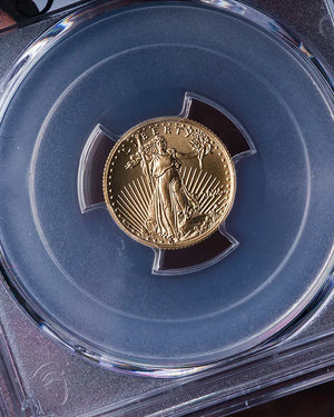 2025 1/10 oz Gold Eagle | First Day of Issue PCGS MS70 | Stephanie Sabin Autographed