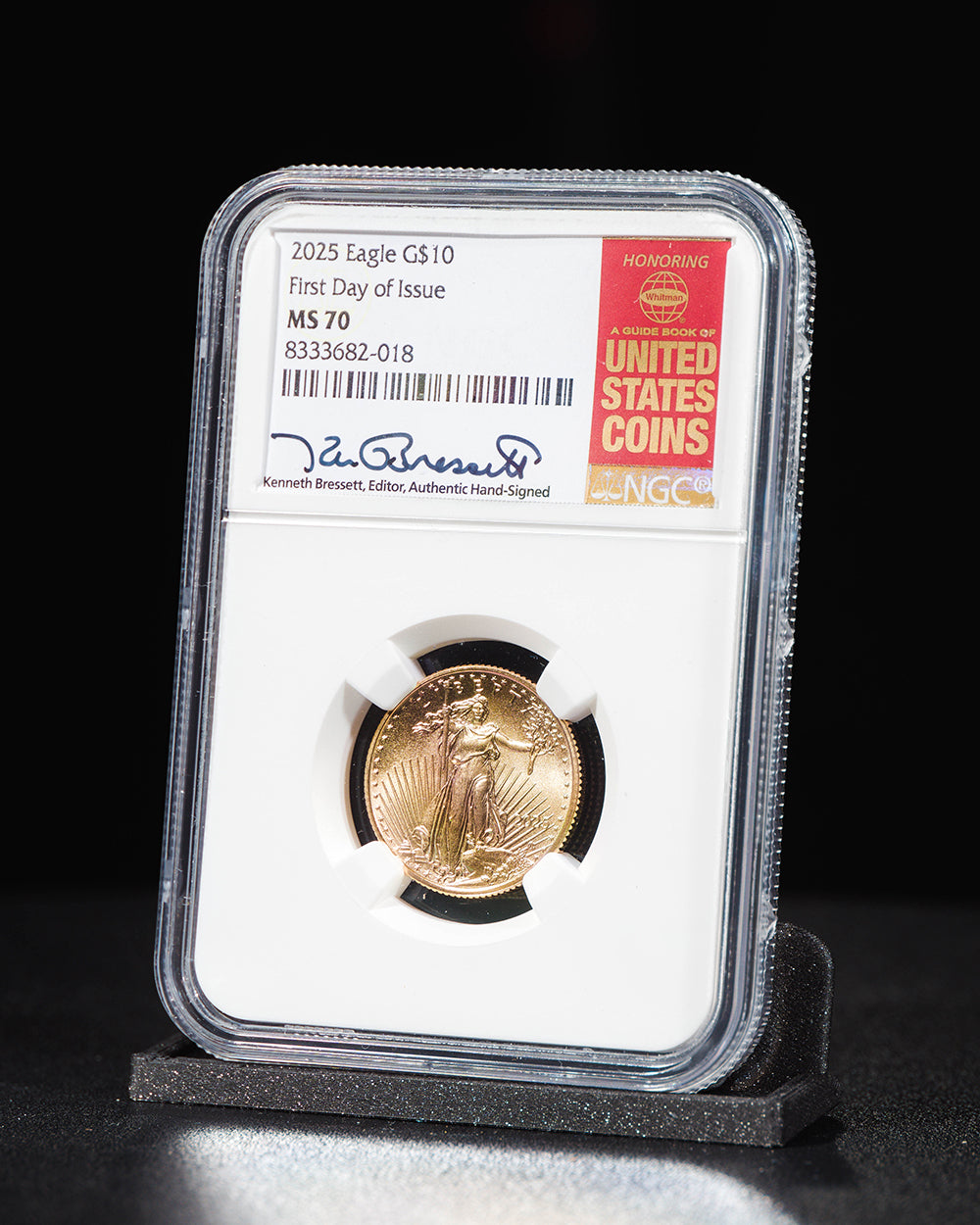 2025 $10 Gold Eagle | First Day of Issue NGC MS70 | Kenneth Bressett Autographed