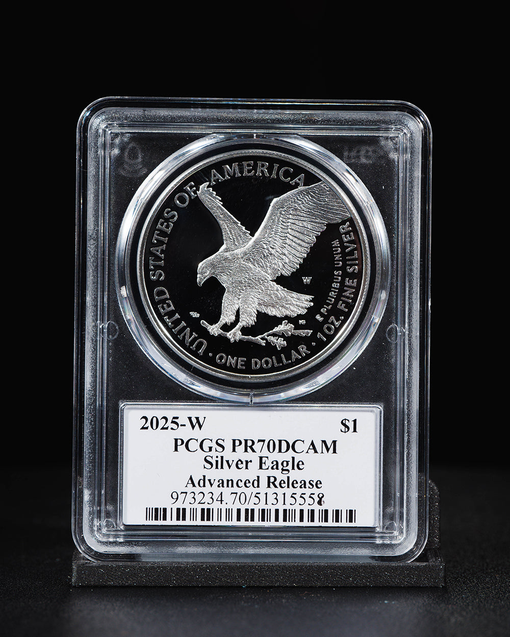 2025 W $1 Silver Eagle | Advanced Release PCGS Deep Cameo PF70 | Stephanie Sabin Autographed