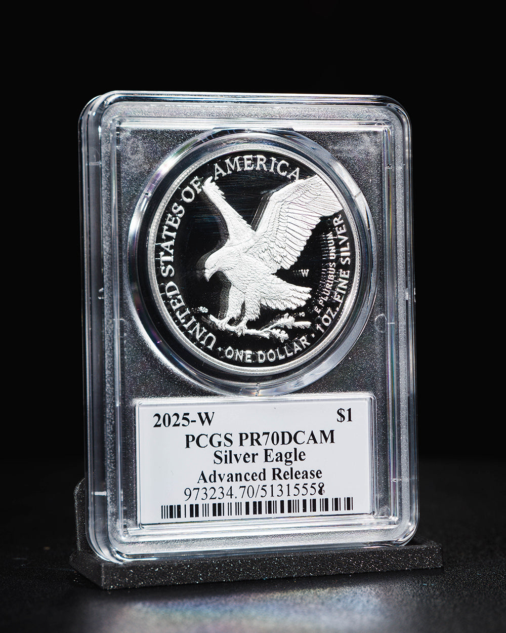 2025 W $1 Silver Eagle | Advanced Release PCGS Deep Cameo PF70 | Stephanie Sabin Autographed