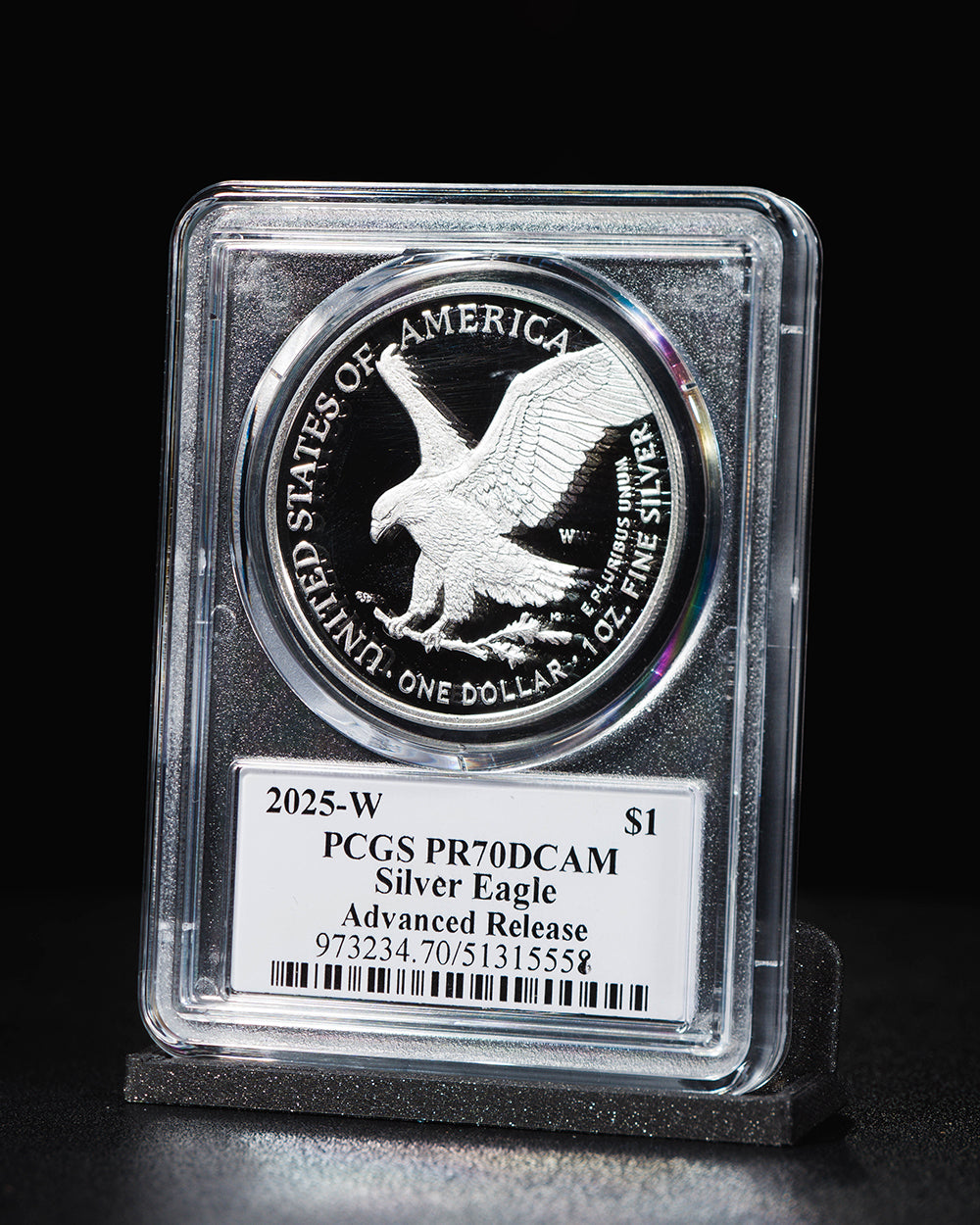 2025 W $1 Silver Eagle | Advanced Release PCGS Deep Cameo PF70 | Stephanie Sabin Autographed