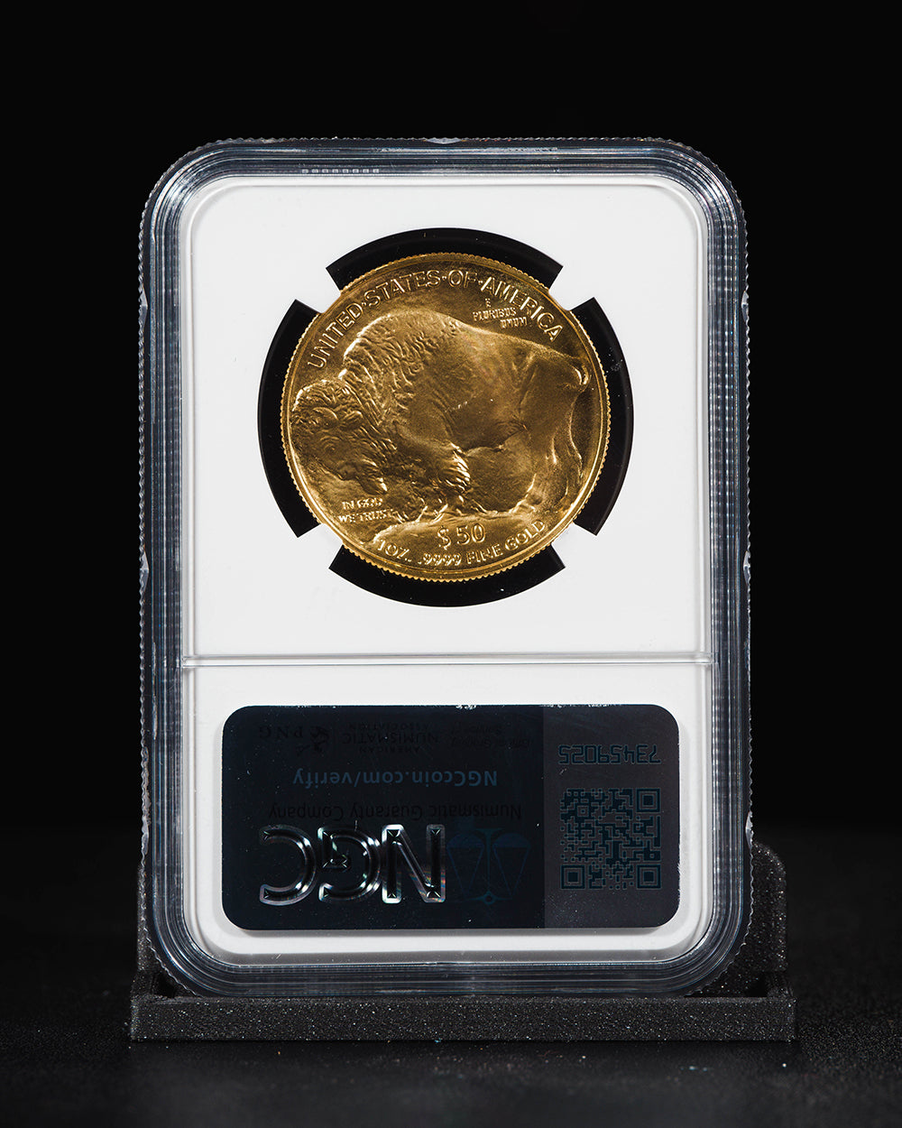 2025 1 oz $50 Gold Buffalo | First Day of Issue NGC MS70 | Kenneth Bressett Autographed