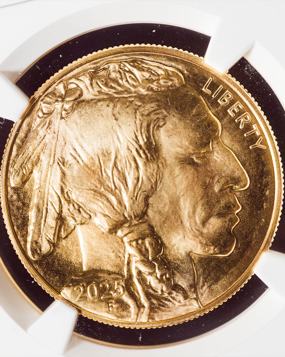 2025 1 oz $50 Gold Buffalo | First Day of Issue NGC MS70 | Kenneth Bressett Autographed