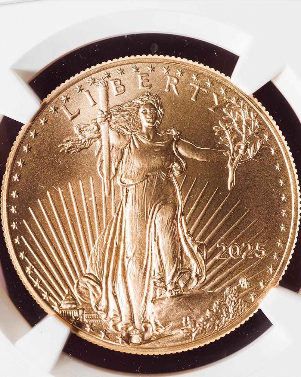 2025 $50 Gold Eagle | First Day of Issue NGC MS70 | Kenneth Bressett Autographed