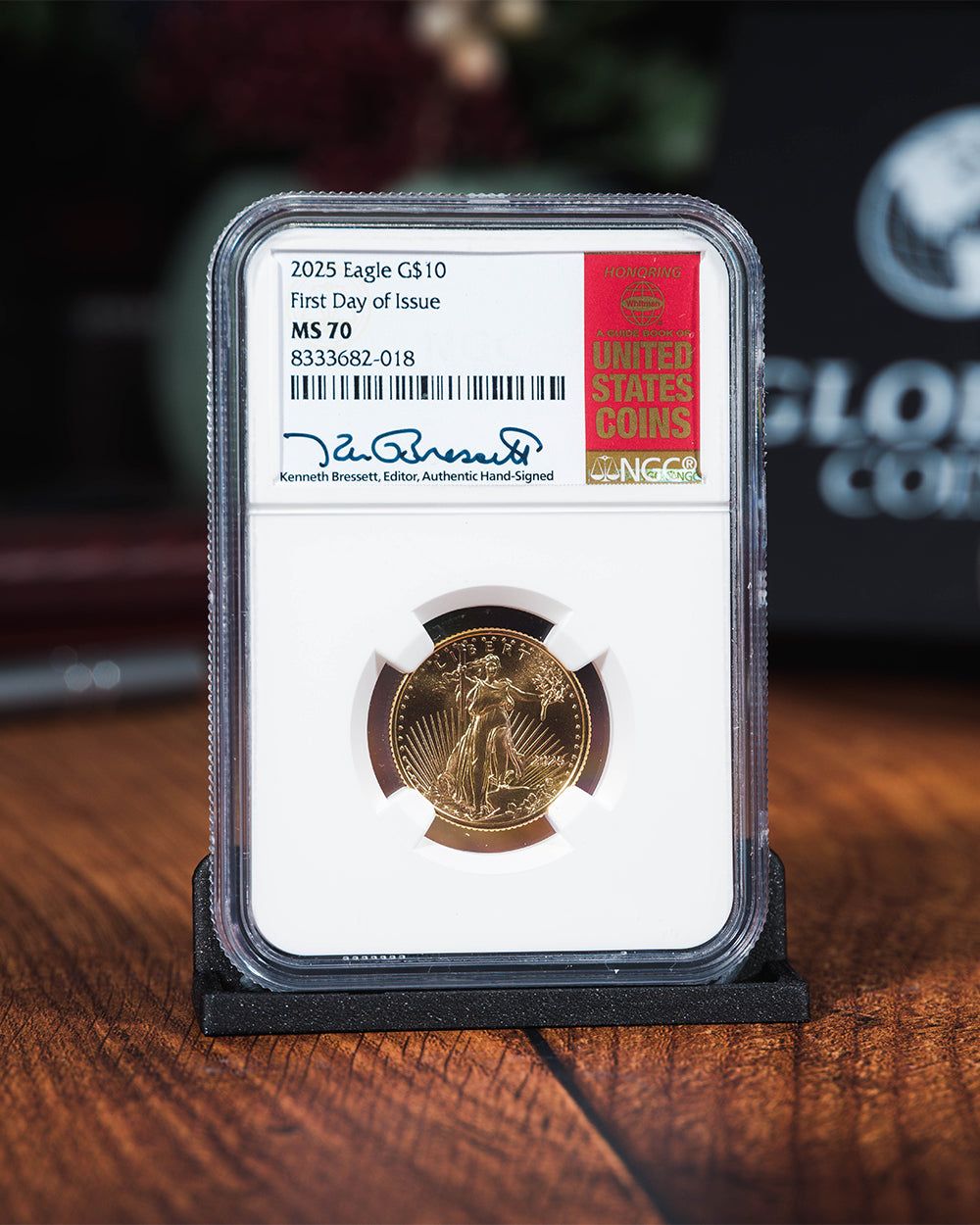 2025 $10 Gold Eagle | First Day of Issue NGC MS70 | Kenneth Bressett Autographed