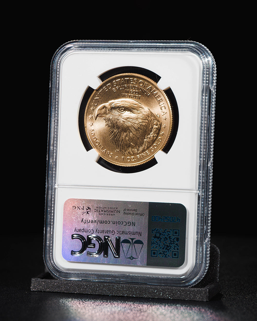 2025 $50 Gold Eagle | First Day of Issue NGC MS70 | Kenneth Bressett Autographed