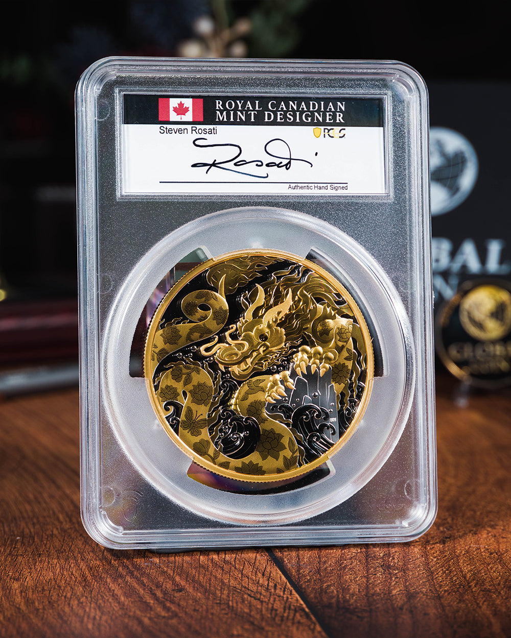 2025 5 oz $50 Canada Panlong the Water Dragon | First Day of Issue PR70 Deep Cameo | Steven Rosati Autographed