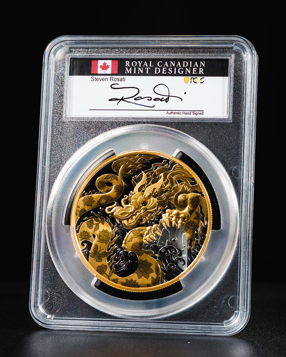 2025 5 oz $50 Canada Panlong the Water Dragon | First Day of Issue PR70 Deep Cameo | Steven Rosati Autographed