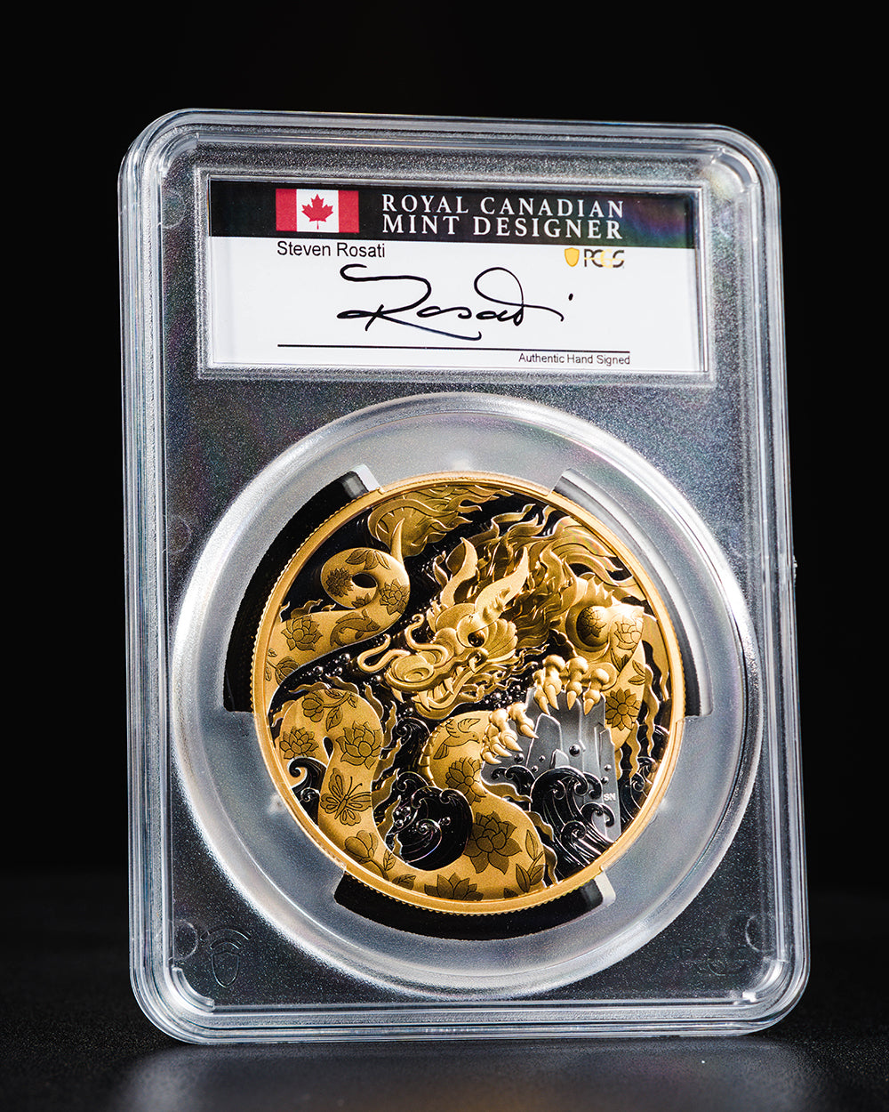 2025 5 oz $50 Canada Panlong the Water Dragon | First Day of Issue PR70 Deep Cameo | Steven Rosati Autographed