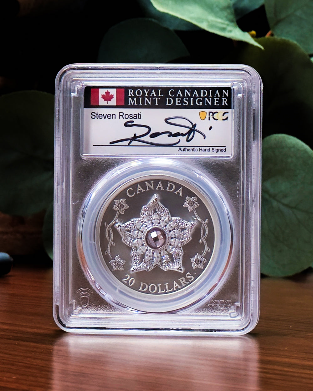 2025 Silver Diamond Brooch | First Day of Issue PCGS Gem Proof | Steven Rosati Autographed