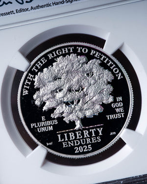 2025 W $100 Right to Petition Platinum Eagle | Advanced Release NGC PF70 Ultra Cameo | Kenneth Bressett Autographed