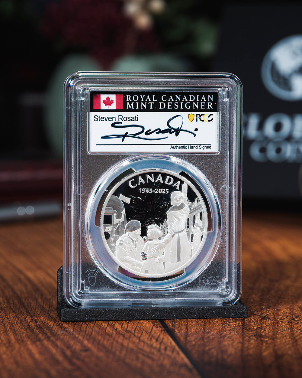 2025 $20 Silver Canada End of WWII in Europe 80th Anniversary | First Day of Issue PR70 Deep Cameo | Steven Rosati Autograph