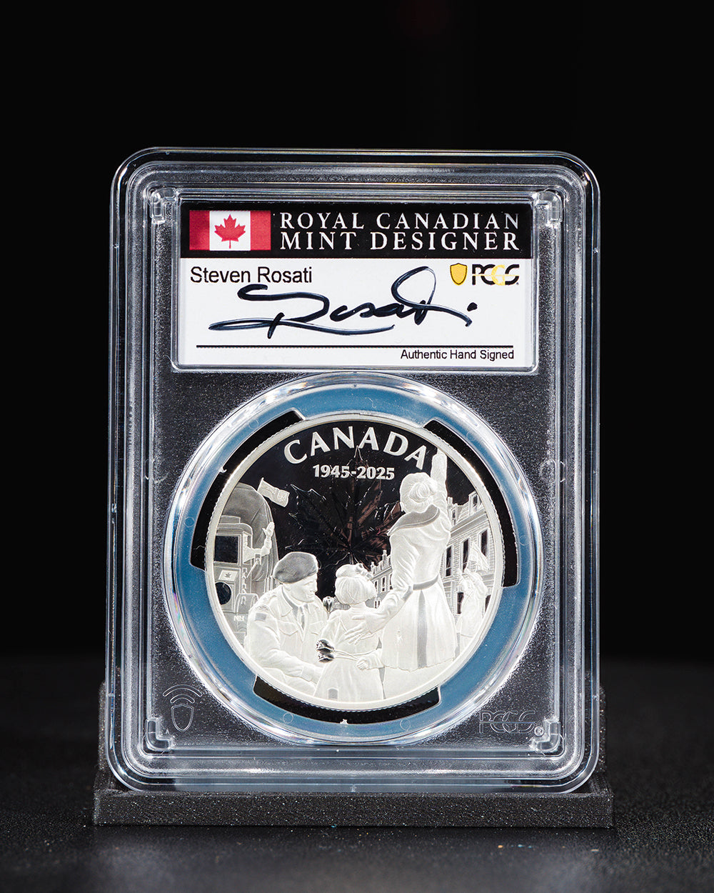 2025 $20 Silver Canada End of WWII in Europe 80th Anniversary | First Day of Issue PR70 Deep Cameo | Steven Rosati Autograph