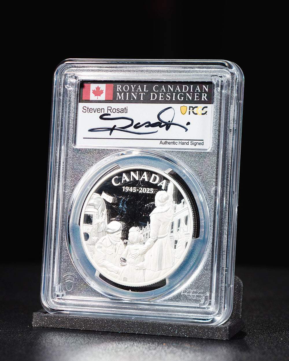 2025 $20 Silver Canada End of WWII in Europe 80th Anniversary | First Day of Issue PR70 Deep Cameo | Steven Rosati Autograph