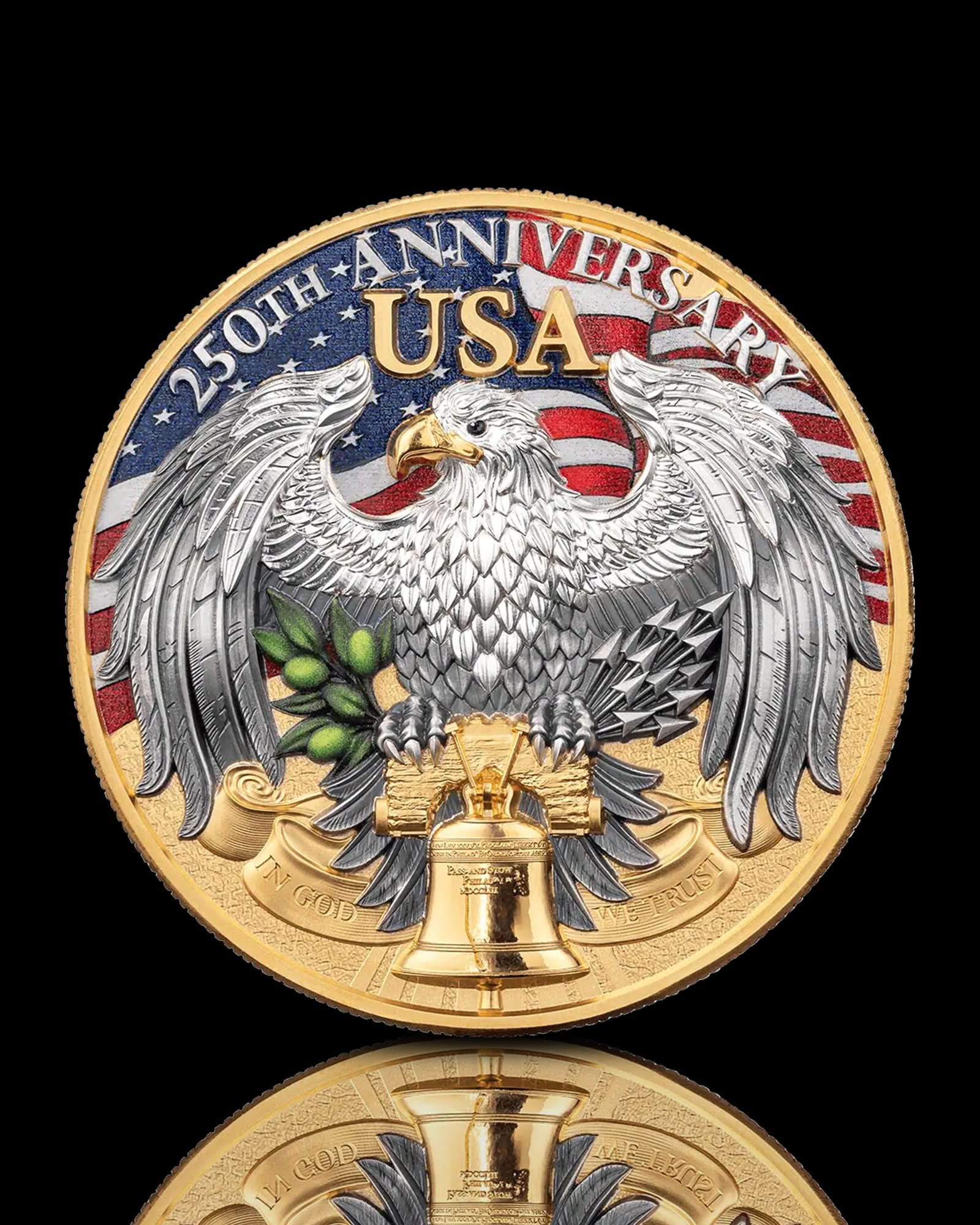 2026 Niue "United We Stand" 250 Years of U.S. Independence 2 oz Silver High Relief Coin