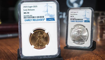 $25 Gold Eagle and $1 Silver Eagle