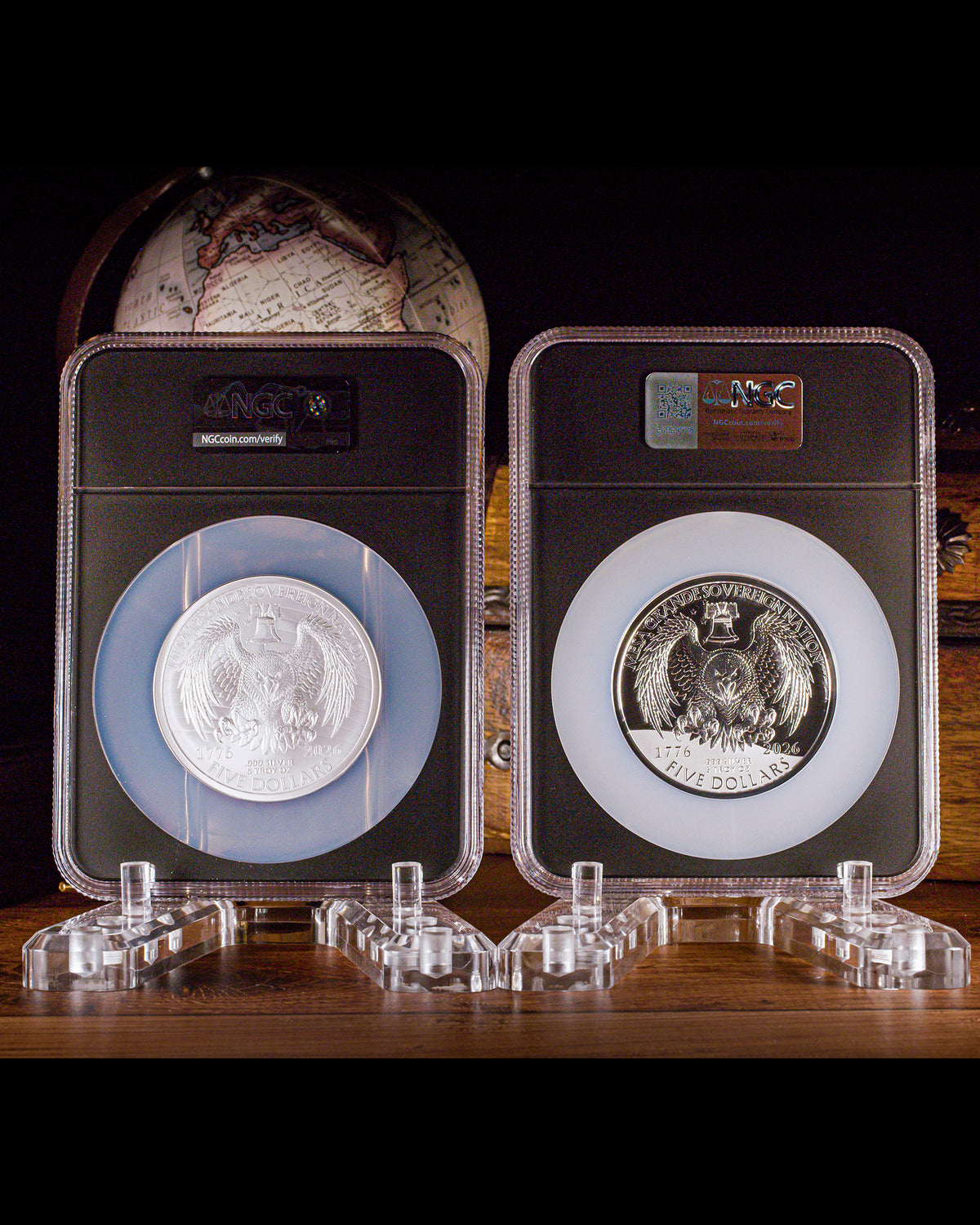 2026 5oz Silver September 11 25th Anniversary 2-Coin Set | Reverse & Matte PF70 | NGC First Day of Issue | Anna Cabral Autographed