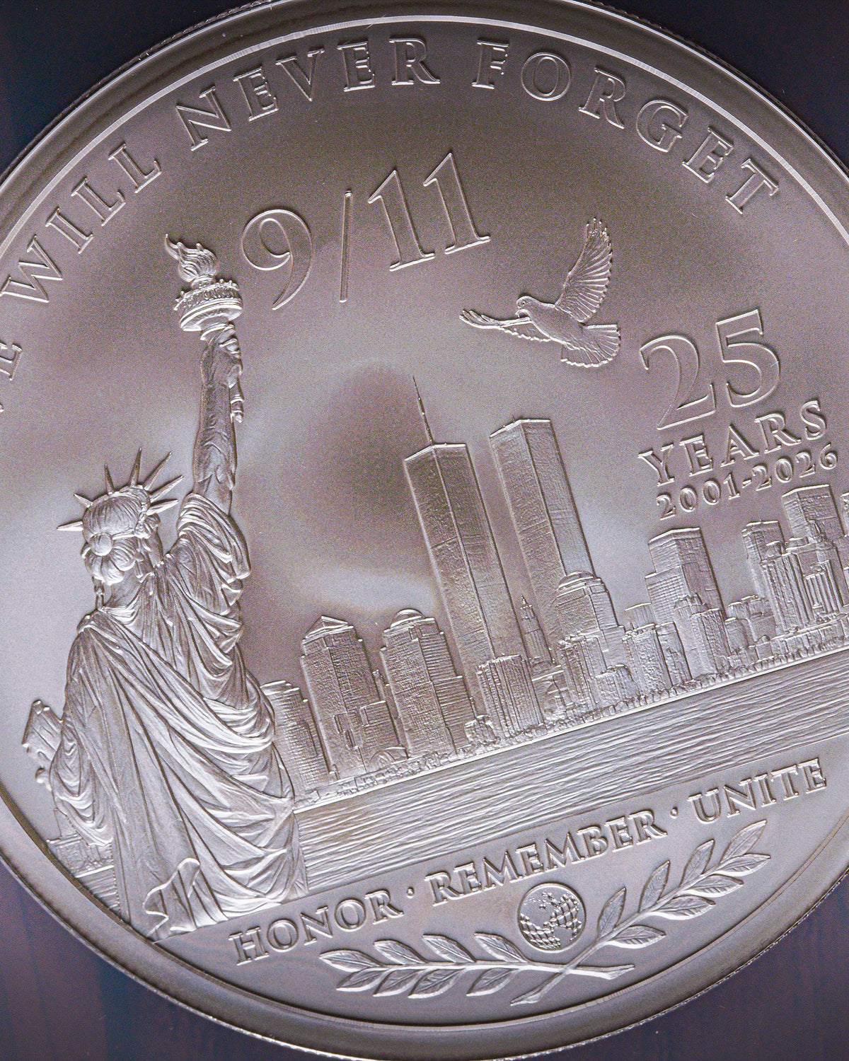 2026 5oz Silver September 11 25th Anniversary 2-Coin Set | Reverse & Matte PF70 | NGC First Day of Issue | Anna Cabral Autographed