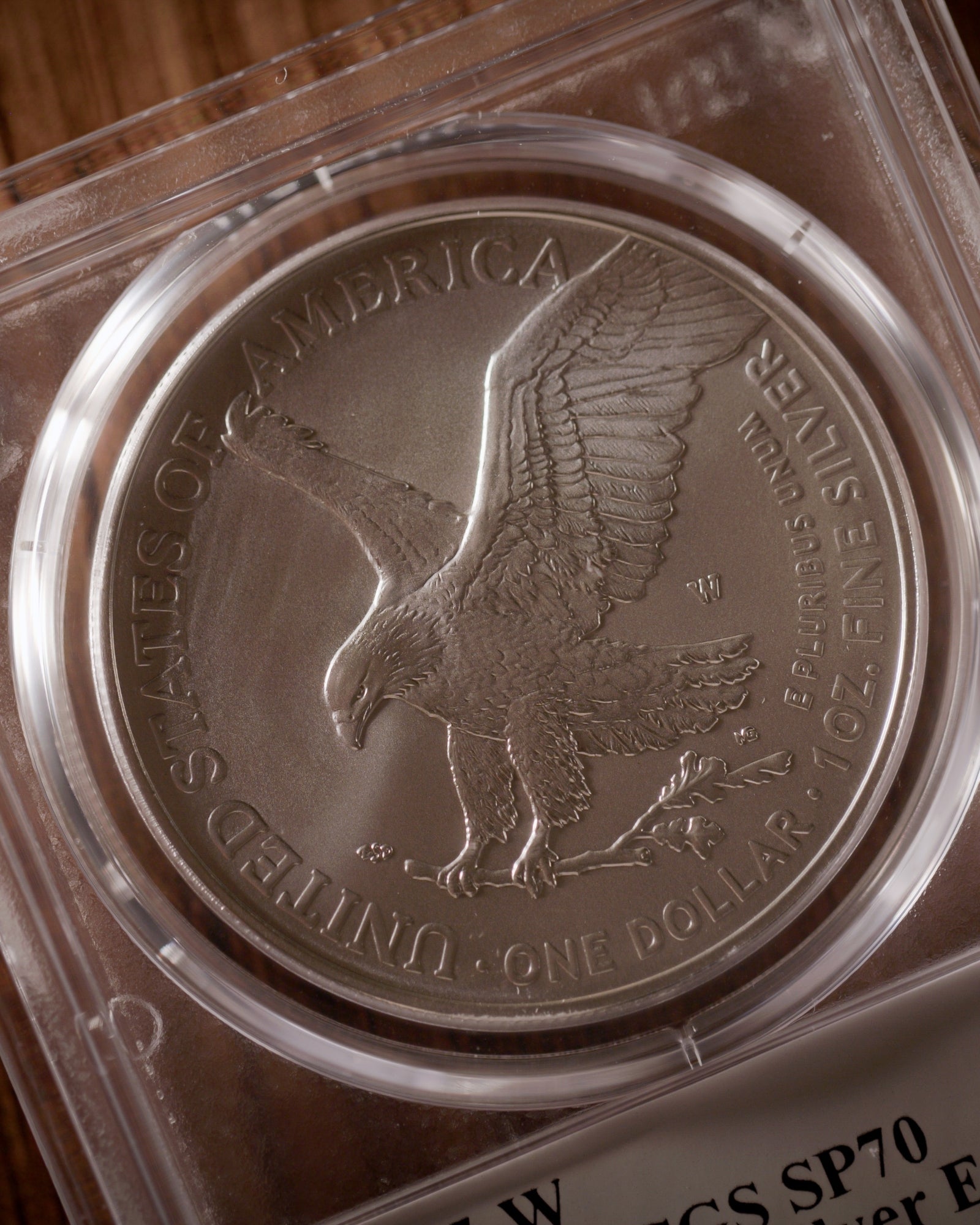 2025 W Burnished Silver Eagle | Advanced Release SP70 | Stephanie Sabin Autographed