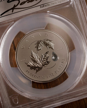 2025 $300 Canada Platinum Maple Leaf Forever | First Day of Issue PR70 | Steven Rosati Autographed