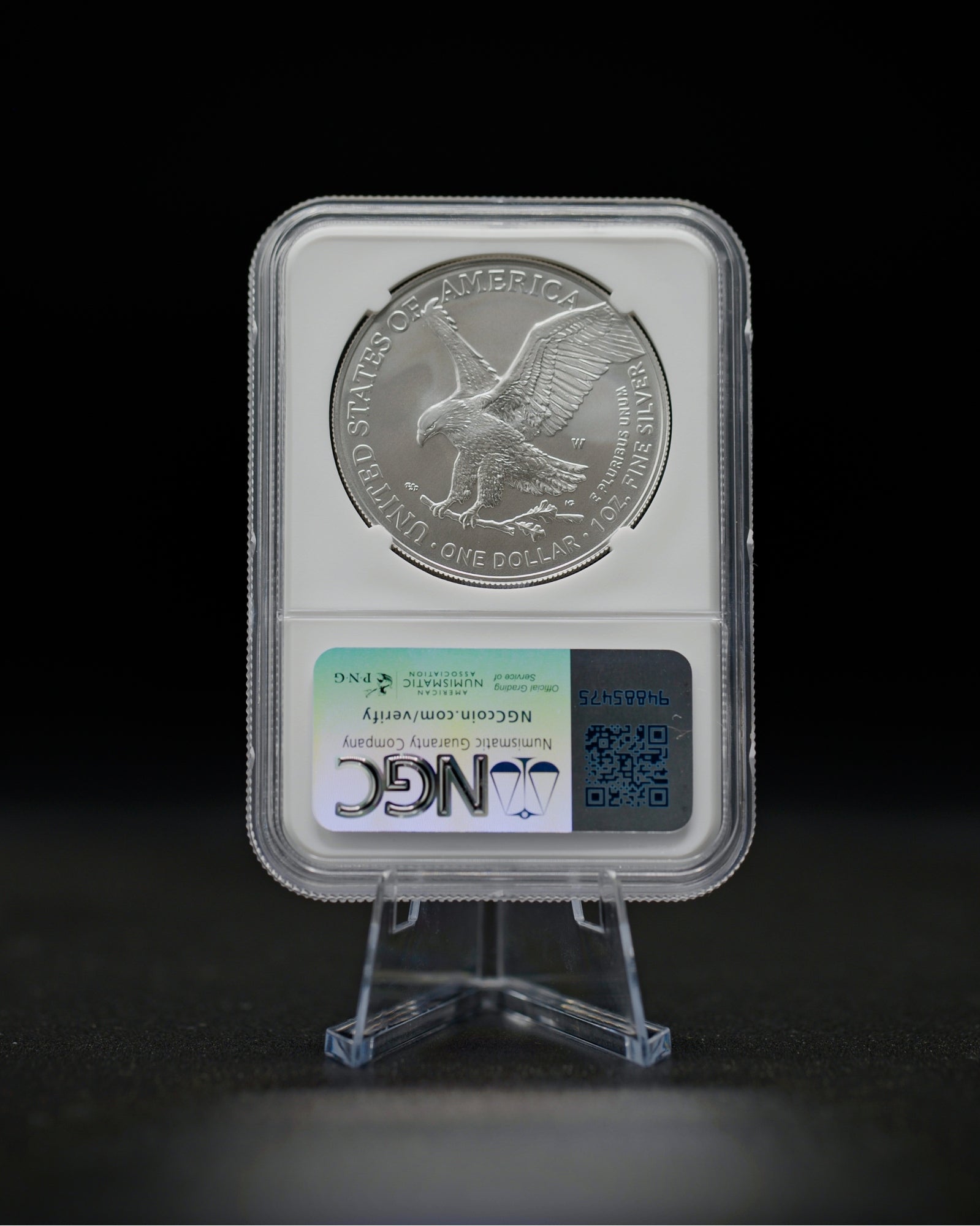 2025 W Burnished Silver Eagle | Advanced Release MS70 | Kenneth Bressett Autographed