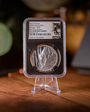 2024 Canada $20 Great Hunters Cougar U.H.R. | First Day of Issue PF70