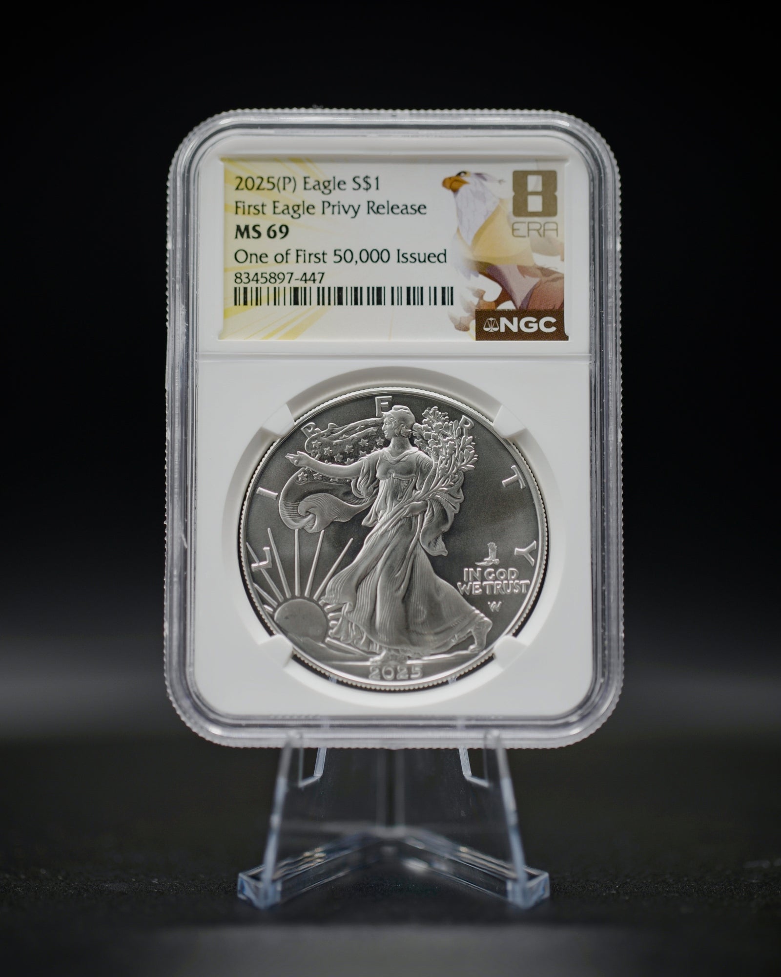 2025年 アメリカ シルバーイーグル Privy NGC 【初期5万枚限定】 Buy 2025-(P) NGC MS-69 One of First 50,000 Issued Eagle