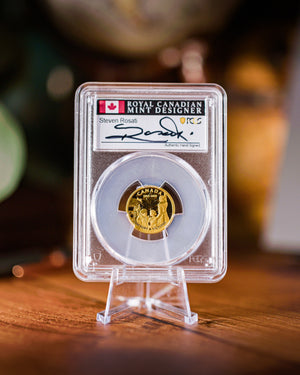 2025 $100 Gold Canada End of WWII in Europe 80th Anniversary | First Day of Issue PR70 Deep Cameo | Steven Rosati Autograph