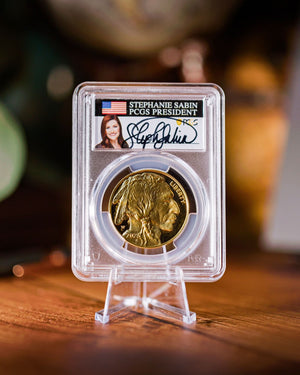 2025 W 1 oz Gold Buffalo | Advanced Releases PR70 | Stephanie Sabin Autographed