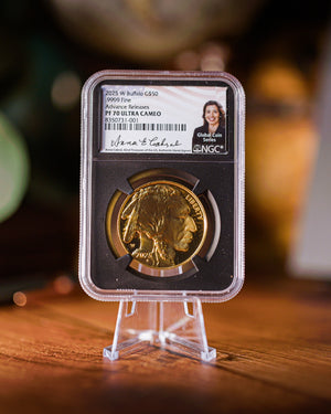 2025 W 1 oz Gold Buffalo | Advanced Releases PF70 | Anna Cabral Autographed